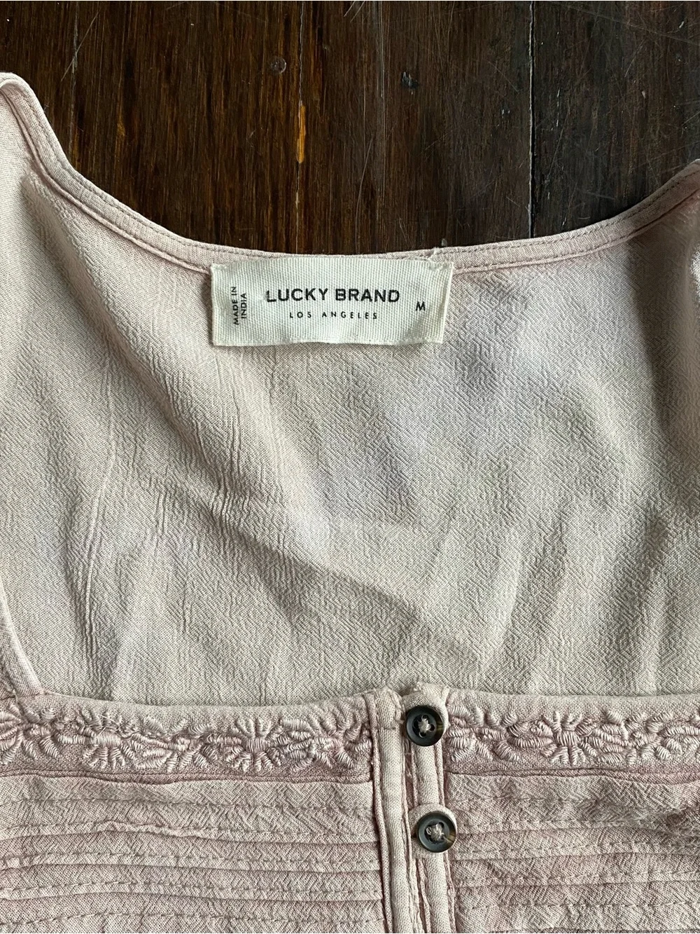 Dusty pink milkmaid peasant aztec patterned top - Picture 7 of 7